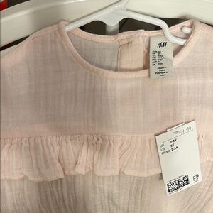 H&M Pink Ruffled Tiered Sundress Casual
